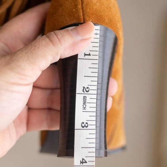 Predictions Brown Cognac‎ Suede Tassel Ankle Boots size 8 - Picture 12 of 12